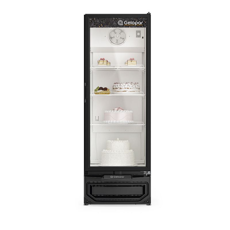GELOPAR GPTU-40PR/EL REFRIG VERTICAL 414 LTS PLACA FRIA PRETO