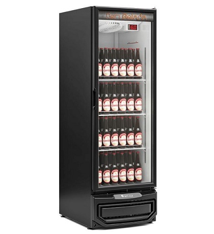 GELOPAR GCB-40V/PR REFRIG. VERT. CERVEJEIRA 410L 144G 600ML P.VIDRO PR