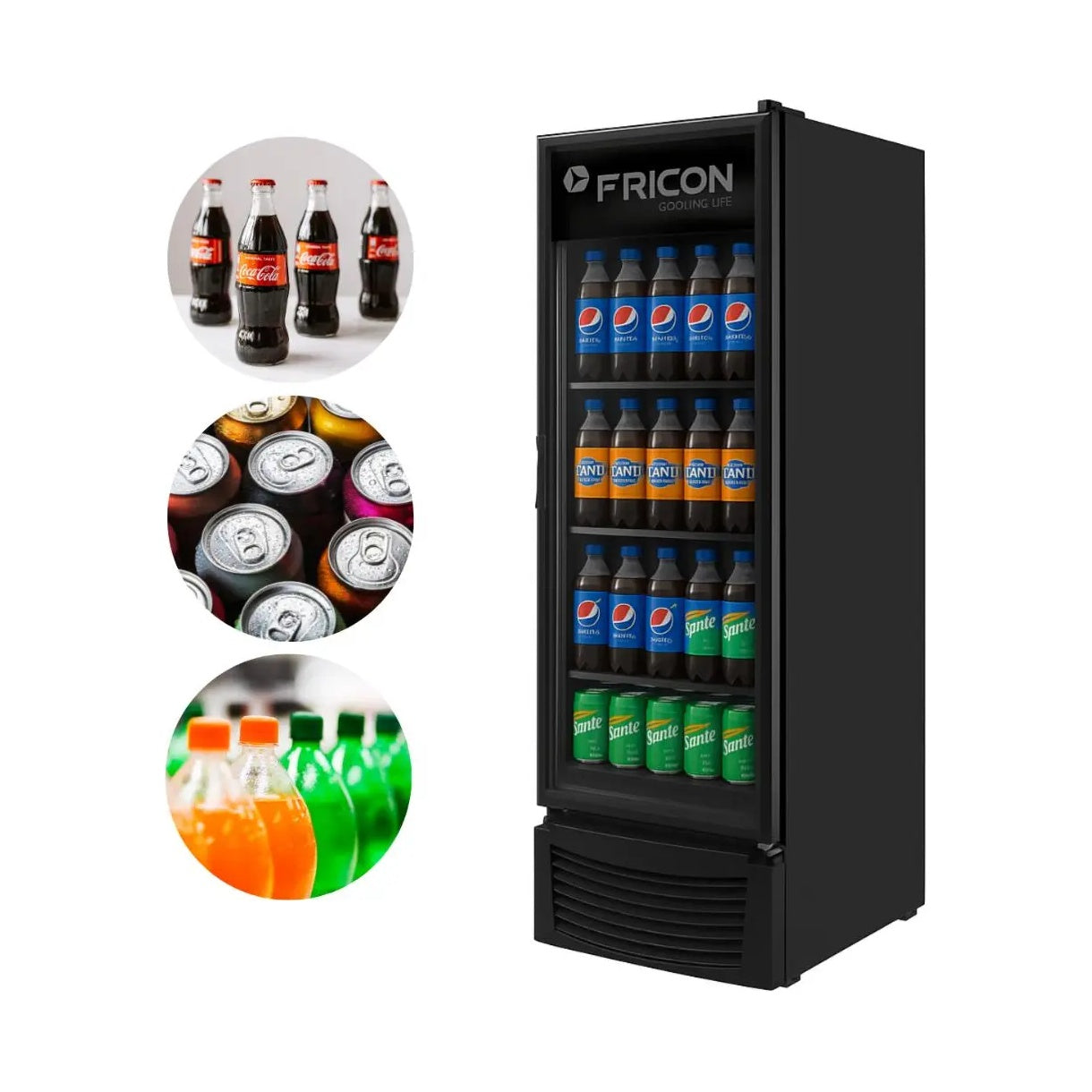 FRICON CONSERV. VERT. VCFC-569-2D00 CERVEJEIRO 569LTS PRETO 220V